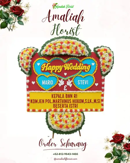 Papan Bunga Pernikahan Slogoretno